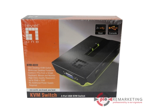 Przejdź do produktu KVM Switch Level One KVM-0222 2x USB 590222 Nowy