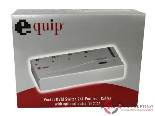 Przejdź do produktu KVM Switch Equip SW0407C 2/4 Ports incl. Cables Nowy