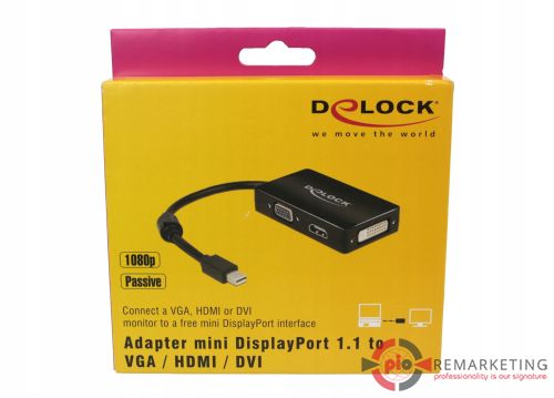 Przejdź do produktu Delock Adapter mini DisplayPort 1.1 > VGA / HDMI / DVI
