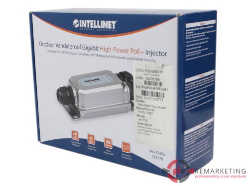 Przejdź do produktu Injector PoE+ Intellinet 561778 1x RJ-45 1Gb Zewnętrzny, Wandaloodporny