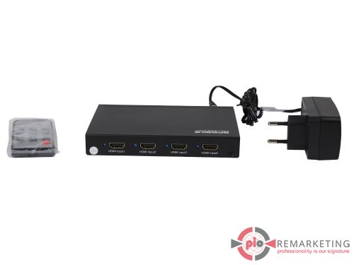 Przejdź do produktu Przełącznik Wideo Speaka Professional SP-HDS-QMV100 4x HDMI Z AC I Pilotem