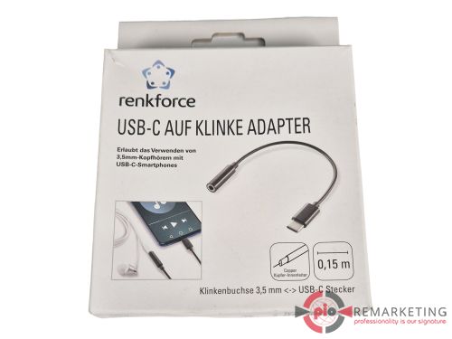 Przejdź do produktu Adapter renkforce USBCM-3.5-APT 2247642 USB-C jack 3,5 mm 15 cm czarny