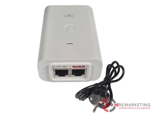 Przejdź do produktu Zasilacz PoE Ubiquiti POE-48-24W-G-WH GP-H480-050G 48V 24W 1Gb Kabel
