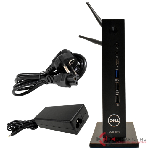 Przejdź do produktu Dell Wyse 5070 Celeron J4105 4GB PC4 16GB EMMC WiFi Podstawka Zasilacz