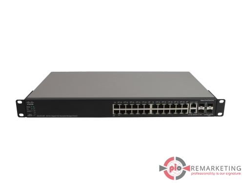 Przejdź do produktu Cisco SG500-28P-K9 | Switch | 24× 1 Gb/s RJ-45 | PoE+ | 4× 1 Gb/s Combo SFP | Zarządzalny
